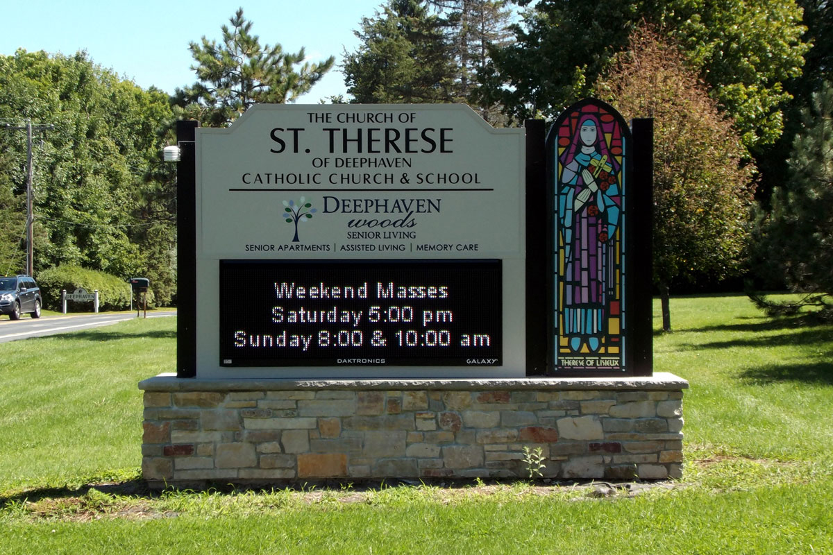 St. theres of deephaven catholic church and school Church LED Signs